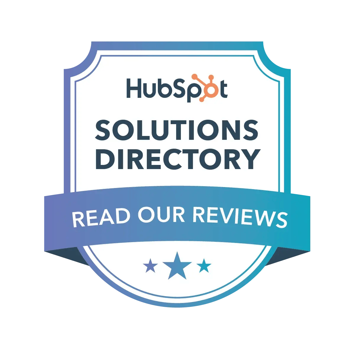 HubSpot Solutions Directory badge, indicating positive reviews for HubSpot agency.